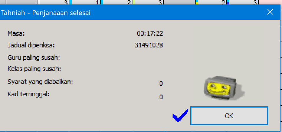 Tahniah - Penjanaaan selesai  aru  KOs  Syuat  terrew:  17:22  31491028